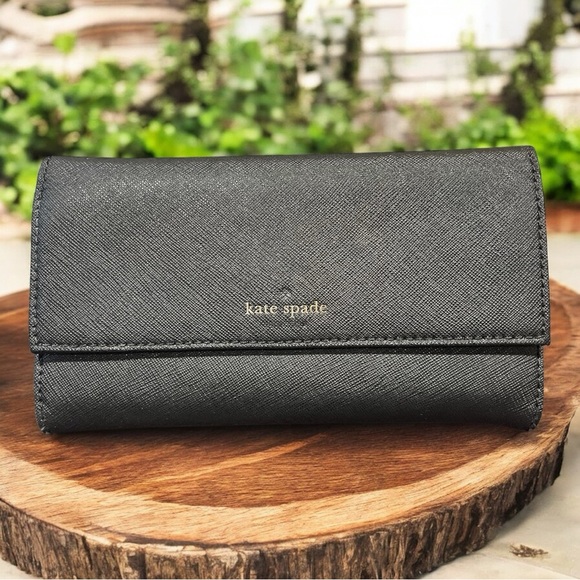 kate spade Handbags - Kate Spade Black Saffiano Leather Wallet